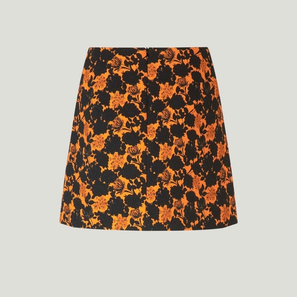 Floral Mini Skirt in Black and Orange Baum und pferdgarten size EU 38